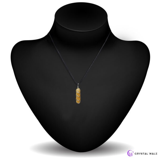 Golden calcite pendant